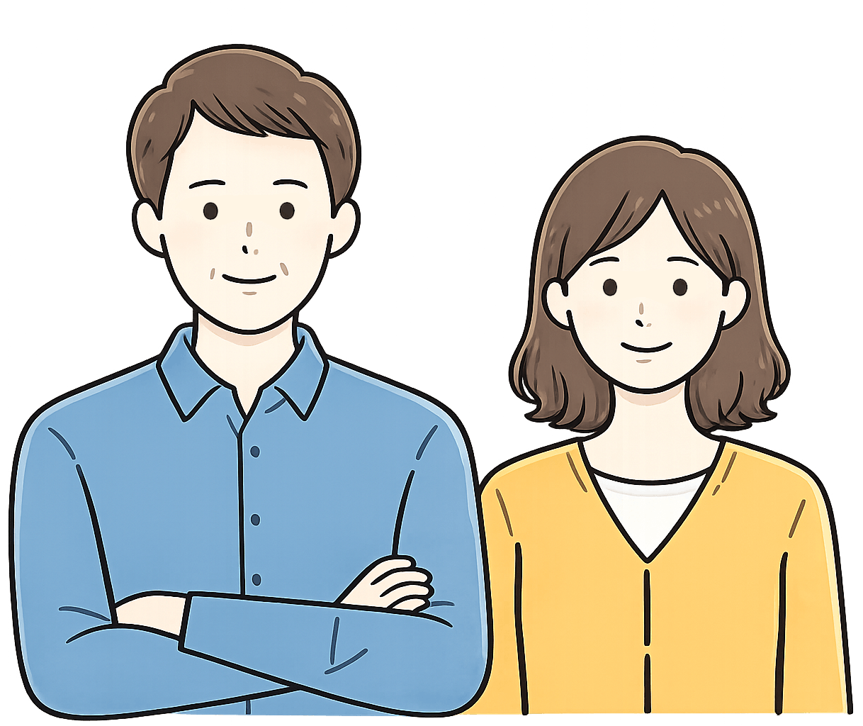 安心した表情のご夫婦